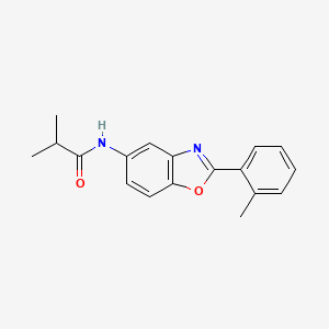 molecular formula C18H18N2O2 B5686222 2-methyl-N-[2-(2-methylphenyl)-1,3-benzoxazol-5-yl]propanamide 