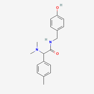 molecular formula C18H22N2O2 B5686236 2-(dimethylamino)-N-(4-hydroxybenzyl)-2-(4-methylphenyl)acetamide 