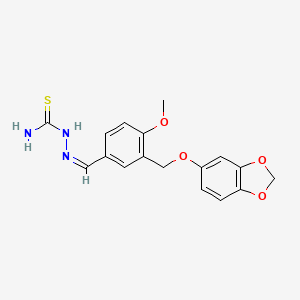 molecular formula C17H17N3O4S B5686264 3-[(1,3-benzodioxol-5-yloxy)methyl]-4-methoxybenzaldehyde thiosemicarbazone 