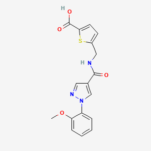 molecular formula C17H15N3O4S B5686267 5-[({[1-(2-methoxyphenyl)-1H-pyrazol-4-yl]carbonyl}amino)methyl]-2-thiophenecarboxylic acid 