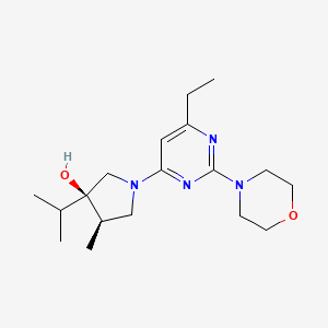 molecular formula C18H30N4O2 B5686275 (3R*,4R*)-1-[6-ethyl-2-(4-morpholinyl)-4-pyrimidinyl]-3-isopropyl-4-methyl-3-pyrrolidinol 