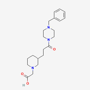 molecular formula C21H31N3O3 B5686279 {3-[3-(4-benzylpiperazin-1-yl)-3-oxopropyl]piperidin-1-yl}acetic acid 