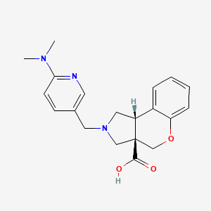 molecular formula C20H23N3O3 B5686289 (3aR*,9bR*)-2-{[6-(dimethylamino)pyridin-3-yl]methyl}-1,2,3,9b-tetrahydrochromeno[3,4-c]pyrrole-3a(4H)-carboxylic acid 