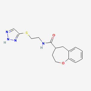 molecular formula C15H18N4O2S B5686296 N-[2-(1H-1,2,3-triazol-5-ylthio)ethyl]-2,3,4,5-tetrahydro-1-benzoxepine-4-carboxamide 