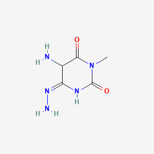 molecular formula C5H9N5O2 B568632 5-Amino-6-hydrazinyl-3-methylpyrimidine-2,4(3H,5H)-dione CAS No. 113613-70-0