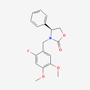 molecular formula C18H18FNO4 B5686332 (4S)-3-(2-fluoro-4,5-dimethoxybenzyl)-4-phenyl-1,3-oxazolidin-2-one 