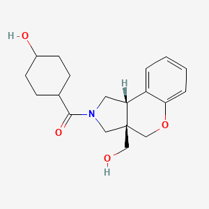 molecular formula C19H25NO4 B5686338 cis-4-{[(3aS*,9bS*)-3a-(hydroxymethyl)-1,3a,4,9b-tetrahydrochromeno[3,4-c]pyrrol-2(3H)-yl]carbonyl}cyclohexanol 