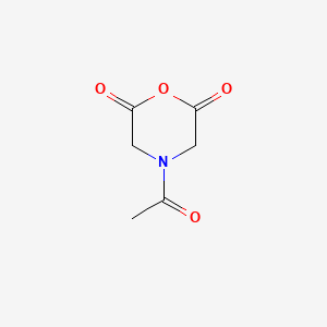 molecular formula C6H7NO4 B568634 4-Acetylmorpholine-2,6-dione CAS No. 3069-03-2