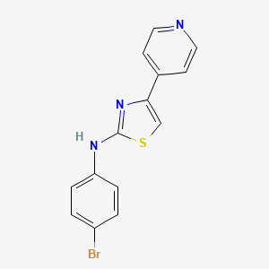 molecular formula C14H10BrN3S B5686352 N-(4-bromophenyl)-4-(4-pyridinyl)-1,3-thiazol-2-amine 