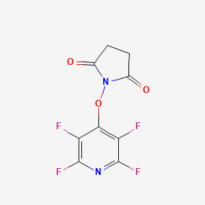 molecular formula C9H4F4N2O3 B5686365 1-[(2,3,5,6-tetrafluoro-4-pyridinyl)oxy]-2,5-pyrrolidinedione 