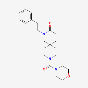 molecular formula C22H31N3O3 B5686367 9-(morpholin-4-ylcarbonyl)-2-(2-phenylethyl)-2,9-diazaspiro[5.5]undecan-3-one 