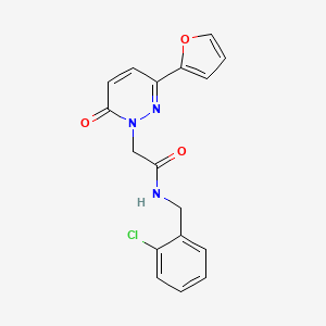 molecular formula C17H14ClN3O3 B5686413 N-(2-chlorobenzyl)-2-[3-(2-furyl)-6-oxo-1(6H)-pyridazinyl]acetamide 