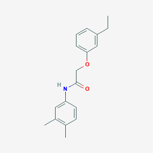 molecular formula C18H21NO2 B5686420 N-(3,4-dimethylphenyl)-2-(3-ethylphenoxy)acetamide 