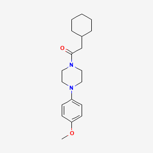 molecular formula C19H28N2O2 B5686425 1-(cyclohexylacetyl)-4-(4-methoxyphenyl)piperazine 