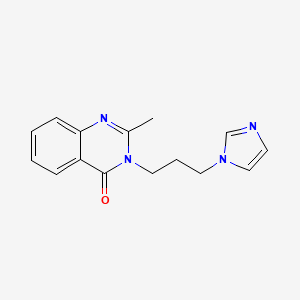 molecular formula C15H16N4O B5686460 3-[3-(1H-imidazol-1-yl)propyl]-2-methyl-4(3H)-quinazolinone 