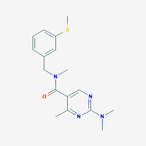 molecular formula C17H22N4OS B5686465 2-(dimethylamino)-N,4-dimethyl-N-[3-(methylthio)benzyl]-5-pyrimidinecarboxamide 