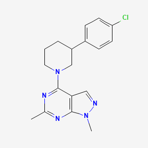 molecular formula C18H20ClN5 B5686494 4-[3-(4-chlorophenyl)piperidin-1-yl]-1,6-dimethyl-1H-pyrazolo[3,4-d]pyrimidine 