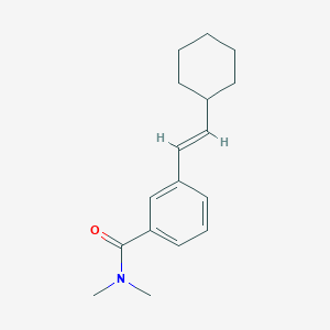 molecular formula C17H23NO B5686517 3-[(E)-2-cyclohexylvinyl]-N,N-dimethylbenzamide 