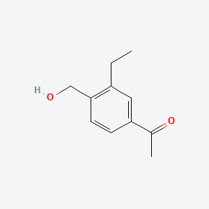 molecular formula C11H14O2 B568652 1-(3-乙基-4-(羟甲基)苯基)乙酮 CAS No. 1378888-43-7