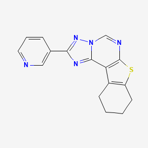 molecular formula C16H13N5S B5686523 2-(3-pyridinyl)-8,9,10,11-tetrahydro[1]benzothieno[3,2-e][1,2,4]triazolo[1,5-c]pyrimidine 