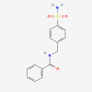molecular formula C14H14N2O3S B5686541 N-[4-(aminosulfonyl)benzyl]benzamide CAS No. 91662-88-3