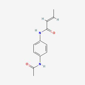 molecular formula C12H14N2O2 B5686550 N-[4-(acetylamino)phenyl]-2-butenamide 
