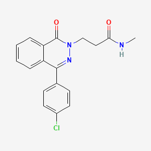 molecular formula C18H16ClN3O2 B5686583 3-[4-(4-chlorophenyl)-1-oxo-2(1H)-phthalazinyl]-N-methylpropanamide 