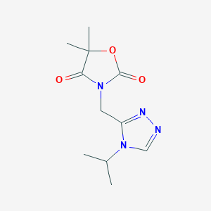 molecular formula C11H16N4O3 B5686590 3-[(4-isopropyl-4H-1,2,4-triazol-3-yl)methyl]-5,5-dimethyl-1,3-oxazolidine-2,4-dione 