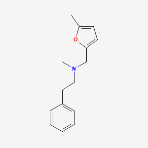 molecular formula C15H19NO B5686606 N-methyl-N-[(5-methyl-2-furyl)methyl]-2-phenylethanamine 