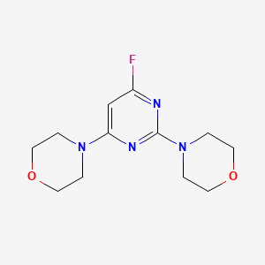 molecular formula C12H17FN4O2 B5686670 4,4'-(6-fluoro-2,4-pyrimidinediyl)dimorpholine 