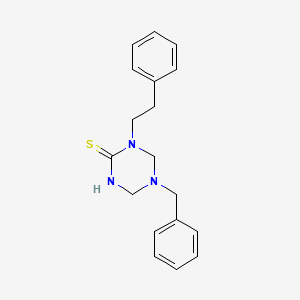 molecular formula C18H21N3S B5686674 5-benzyl-1-(2-phenylethyl)-1,3,5-triazinane-2-thione 