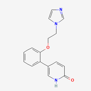 molecular formula C16H15N3O2 B5686691 5-{2-[2-(1H-imidazol-1-yl)ethoxy]phenyl}pyridin-2(1H)-one 