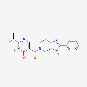 molecular formula C20H21N5O2 B5686695 2-isopropyl-5-[(2-phenyl-1,4,6,7-tetrahydro-5H-imidazo[4,5-c]pyridin-5-yl)carbonyl]pyrimidin-4(3H)-one 