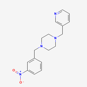molecular formula C17H20N4O2 B5686703 1-(3-nitrobenzyl)-4-(3-pyridinylmethyl)piperazine 