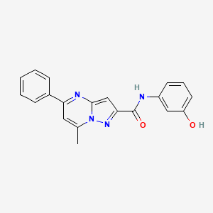 molecular formula C20H16N4O2 B5686716 N-(3-hydroxyphenyl)-7-methyl-5-phenylpyrazolo[1,5-a]pyrimidine-2-carboxamide 