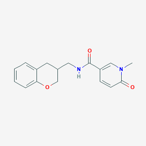 molecular formula C17H18N2O3 B5686758 N-(3,4-dihydro-2H-chromen-3-ylmethyl)-1-methyl-6-oxo-1,6-dihydropyridine-3-carboxamide 