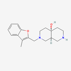 molecular formula C18H24N2O2 B5686767 rel-(4aS,8aS)-2-[(3-methyl-1-benzofuran-2-yl)methyl]octahydro-2,7-naphthyridin-4a(2H)-ol dihydrochloride 