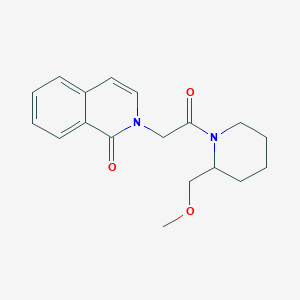 molecular formula C18H22N2O3 B5686769 2-{2-[2-(methoxymethyl)piperidin-1-yl]-2-oxoethyl}isoquinolin-1(2H)-one 