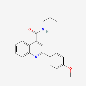 molecular formula C21H22N2O2 B5686790 N-isobutyl-2-(4-methoxyphenyl)-4-quinolinecarboxamide 