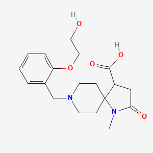 molecular formula C19H26N2O5 B5686813 8-[2-(2-hydroxyethoxy)benzyl]-1-methyl-2-oxo-1,8-diazaspiro[4.5]decane-4-carboxylic acid 
