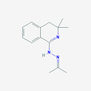 molecular formula C14H19N3 B5686819 3,3-dimethyl-3,4-dihydro-1(2H)-isoquinolinone (1-methylethylidene)hydrazone 
