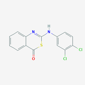 molecular formula C14H8Cl2N2OS B5686839 2-[(3,4-dichlorophenyl)amino]-4H-3,1-benzothiazin-4-one 