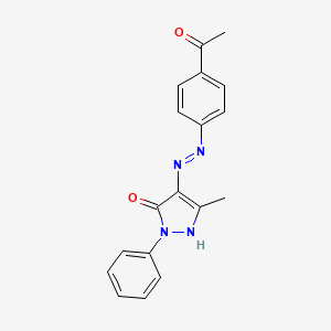 molecular formula C18H16N4O2 B5686859 3-methyl-1-phenyl-1H-pyrazole-4,5-dione 4-[(4-acetylphenyl)hydrazone] 