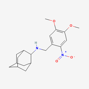 molecular formula C19H26N2O4 B5686883 2-adamantyl(4,5-dimethoxy-2-nitrobenzyl)amine CAS No. 5561-69-3