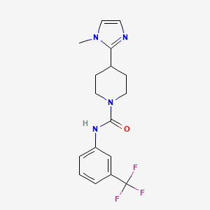 molecular formula C17H19F3N4O B5686889 4-(1-methyl-1H-imidazol-2-yl)-N-[3-(trifluoromethyl)phenyl]-1-piperidinecarboxamide 