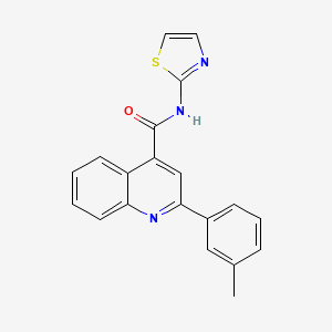 molecular formula C20H15N3OS B5686895 2-(3-methylphenyl)-N-1,3-thiazol-2-yl-4-quinolinecarboxamide 