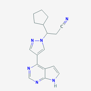 molecular formula C17H18N6 B056869 3-环戊基-3-[4-(7H-吡咯并[2,3-d]嘧啶-4-基)-1-吡唑基]丙腈 CAS No. 941688-05-7