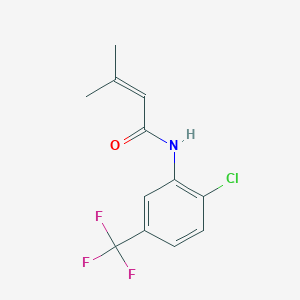 molecular formula C12H11ClF3NO B5686902 N-[2-chloro-5-(trifluoromethyl)phenyl]-3-methyl-2-butenamide 