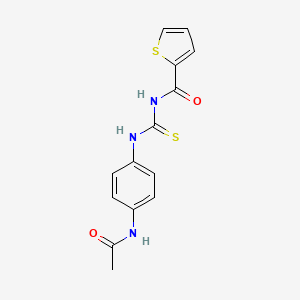 molecular formula C14H13N3O2S2 B5686914 N-({[4-(acetylamino)phenyl]amino}carbonothioyl)-2-thiophenecarboxamide 