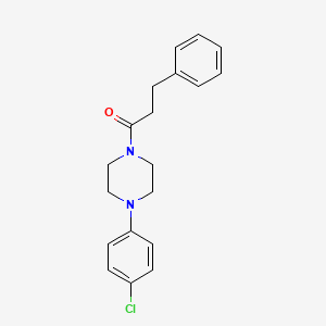 molecular formula C19H21ClN2O B5686926 1-(4-chlorophenyl)-4-(3-phenylpropanoyl)piperazine 